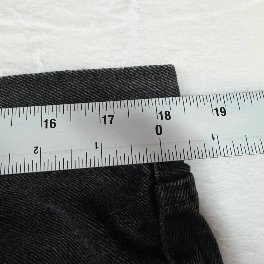 Levi's 505 Regular Fit Jeans Mens 38x32 Black Acid Wash Straight Leg Denim‎